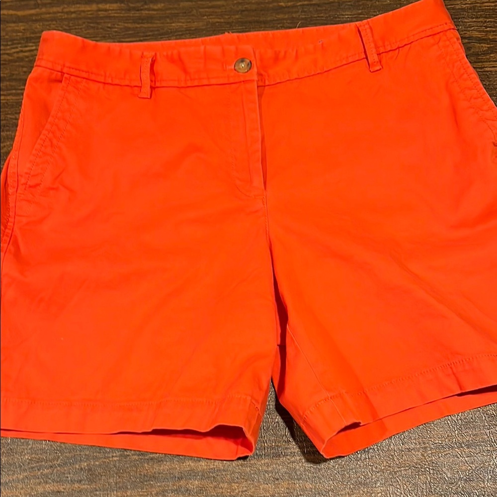 Talbots Red Shorts Tailored Cotton Blend